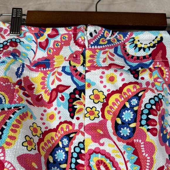 Talbots Paisley Skirt Womens 6 Colorful Spring Zip Closure Twee Girlcore Preppy - Picture 5 of 9